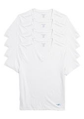 Nautica Limited Edition 4-Pack Cotton V-Neck T-Shirts in White/Nautica 05 Logo at Nordstrom Rack