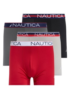 Nautica Limited Edition 4-Pack Microfiber Stretch Trunks in Black/Lead Alloy/Multi at Nordstrom Rack