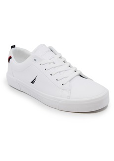 Nautica Little and Big Boys Lace Up Court Sneakers - White