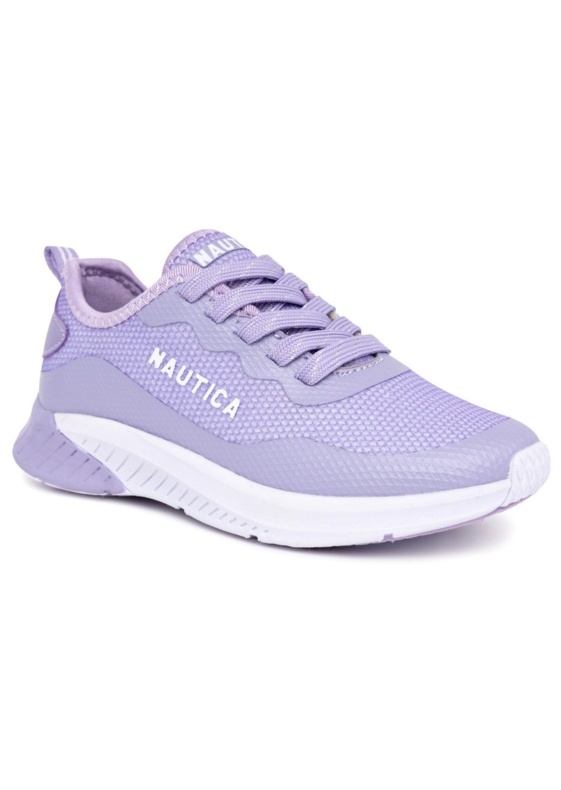 Nautica Little and Big Girls Tupple Athletic Sneakers - Silver