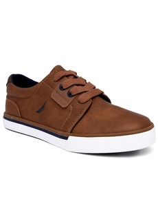 Nautica Big Boys Berrian Patch Round Lace-Up Sneakers - Tan