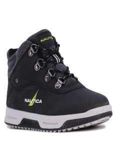 Nautica Little Boys Camp Gaw Hiker Boots - Black/Lime