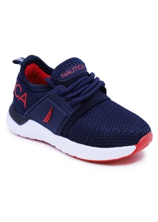 Nautica Little Boys Lace-Up Athletic Sneaker - Navy White