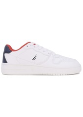 Nautica Little Boys Lace Up Low Cut Court Casual Sneaker - White