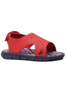 Nautica Toddler and Little Boys Orca Water Sandals - Red, Navy Logo