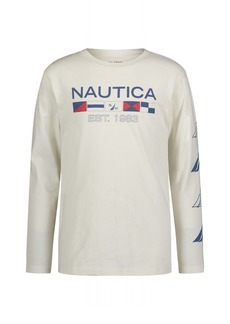 Nautica Little Boys' Signal Flags Graphic Long-Sleeve T-Shirt (4-7)
