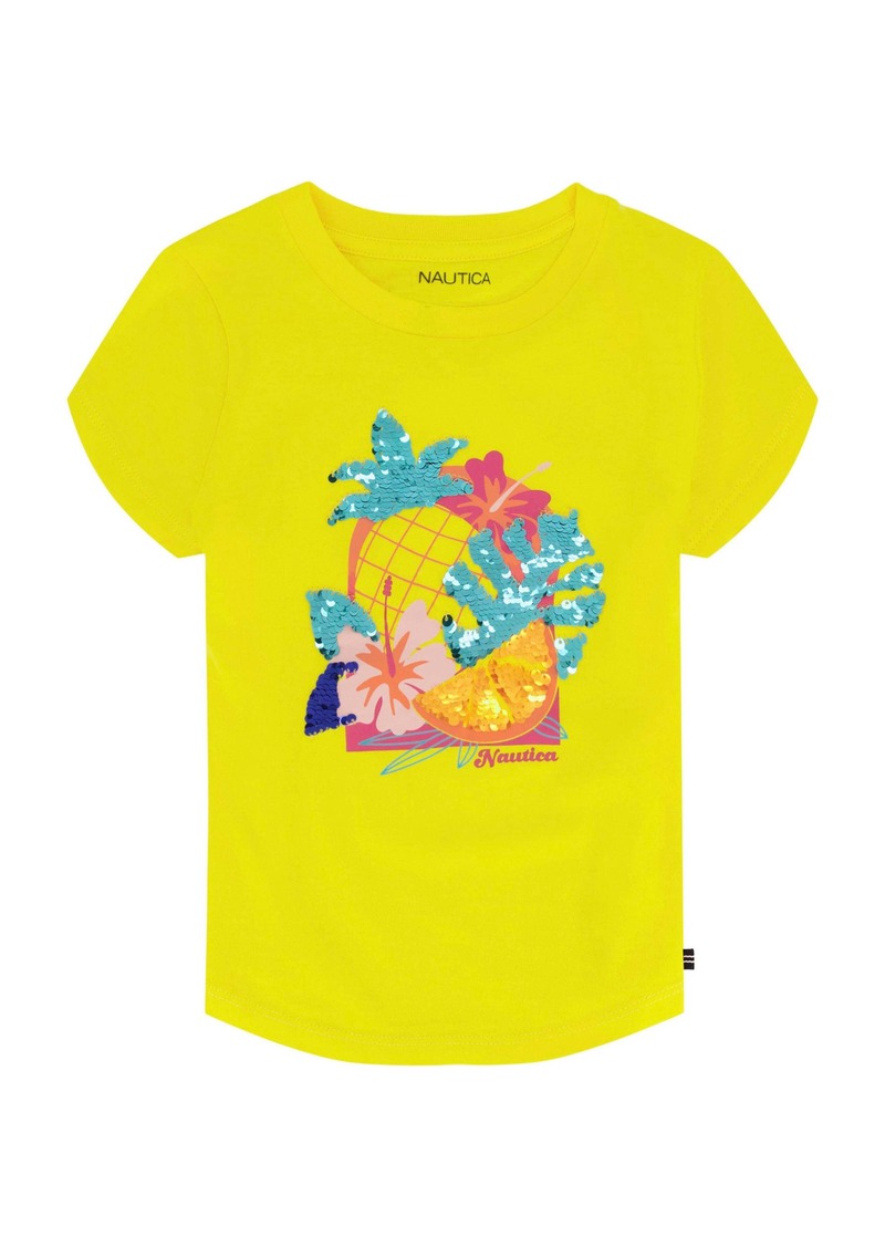 Nautica Little Girls' Fruit Flowers T-Shirt (4-6X)