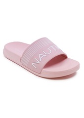 Nautica Little Girls Gaff Slide Sandals - Pink Rainbow