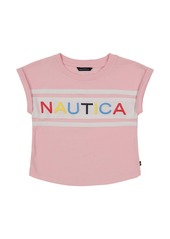 Nautica Little Girls' Puff Logo T-Shirt (4-6X)