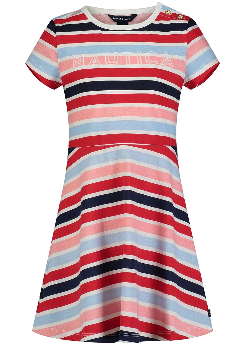 Nautica Little Girls' Stripe Knit Skater Dress (4-6X)