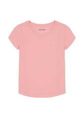 Nautica Little Girls' V-Neck T-Shirt (4-6X)