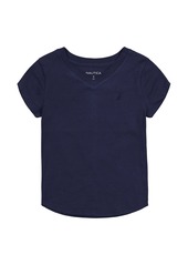 Nautica Little Girls' V-Neck T-Shirt (4-6X)