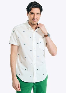 Nautica Mens 1983 Sustainably Crafted Printed Short-Sleeve Shirt