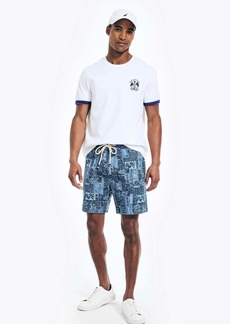 Nautica Mens 7 Pull-On Printed Boardwalk Short