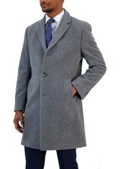 Nautica Men's Barge Classic Fit Wool/Cashmere Blend Solid Overcoat - Charcoal