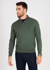 Nautica Mens Big & Tall Quarter-Zip Mock-Neck Sweater