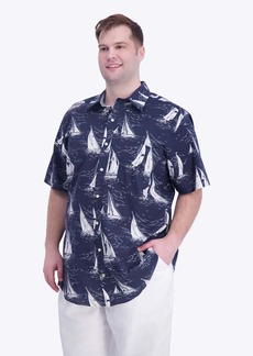 Nautica Mens Big & Tall Sustainably Crafted Printed Short-Sleeve Shirt