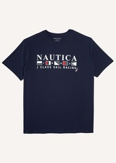 Nautica Mens Big & Tall Sustainably Crafted Sail Racing Graphic T-Shirt