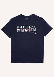 Nautica Mens Big & Tall Sustainably Crafted Sail Racing Graphic T-Shirt