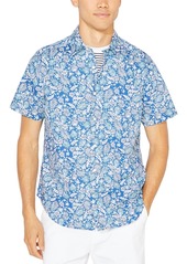 Nautica Men's Blue Sail Tropical Floral-Print Shirt, Created for Macy's