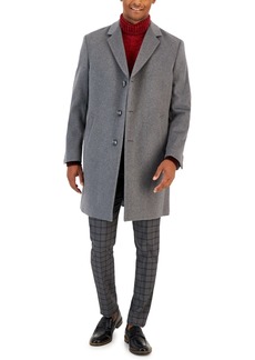 Nautica Men's Classic-Fit Camber Wool Overcoat - Light Grey