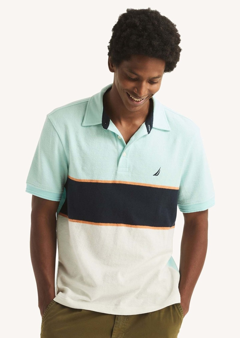 Nautica Mens Classic Fit Colorblock Polo