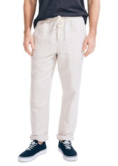 Nautica Men's Classic-Fit Elastic Drawstring Linen Pant - Bright White