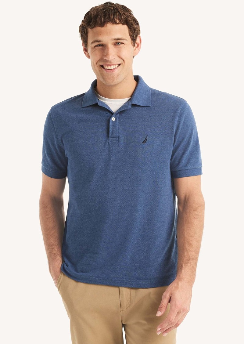 Nautica Mens Classic Fit Heather Deck Polo