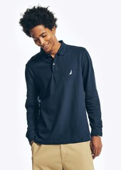 Nautica Mens Classic Fit Long-Sleeve Deck Polo