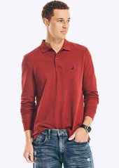 Nautica Mens Classic Fit Long-Sleeve Deck Polo