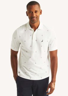 Nautica Mens Classic Fit Printed Deck Polo