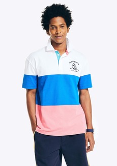 Nautica Mens Classic Fit Rugby Chest-Stripe Polo