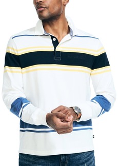 Nautica Men's Classic-Fit Rugby Stripe Long-Sleeve Polo Shirt