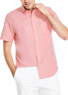 Nautica Men's Classic-Fit Short-Sleeve Solid Stretch Oxford Shirt