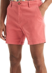 "Nautica Men's Classic-Fit Stretch Flat-Front 6"" Chino Deck Shorts - True Navy"
