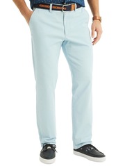 Nautica Men's Classic-Fit Stretch Solid Flat-Front Chino Deck Pants - Cerulean Blue