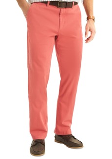 Nautica Men's Classic-Fit Stretch Solid Flat-Front Chino Deck Pants - Mineral Red