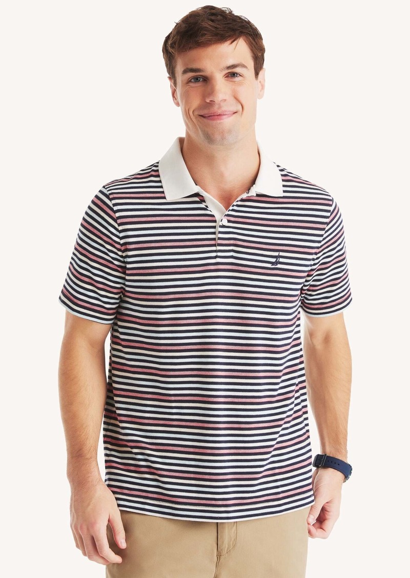 Nautica Mens Classic Fit Striped Polo