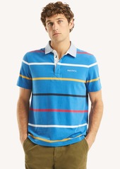 Nautica Mens Classic Fit Striped Rugby Polo