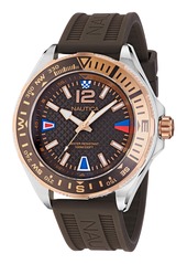 Nautica Mens Clearwater Beach 3-Hand Silicone Watch