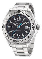 Nautica Mens Clearwater Beach Recycled Stainless Steel 3-Hand Watch