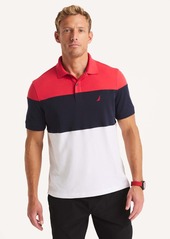 Nautica Mens Colorblock Classic Fit Interlock Polo