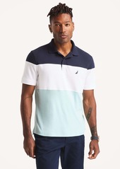 Nautica Mens Colorblock Classic Fit Interlock Polo