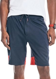 "Nautica Men's Competition Classic Fit Colorblocked Performance 9"" Shorts - Navy"