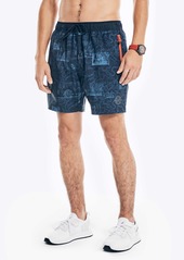 Nautica Mens Competition Sustainably Crafted 6 Printed Compression Short