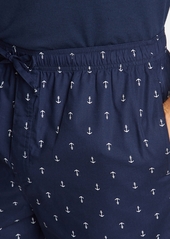 Nautica Men's Cotton Anchor-Print Pajama Shorts - Maritime Navy