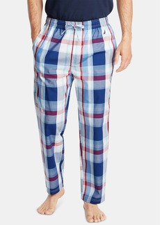 Nautica Men's Cotton Plaid Pajama Pants - Blue Depths
