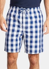 Nautica Men's Cotton Plaid Pajama Shorts - Riviera Blue