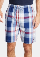 Nautica Men's Cotton Plaid Pajama Shorts - Blue Depths
