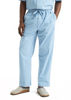 Nautica Men's Crafted Plaid Poplin Sleep Pant - Blue Yonder